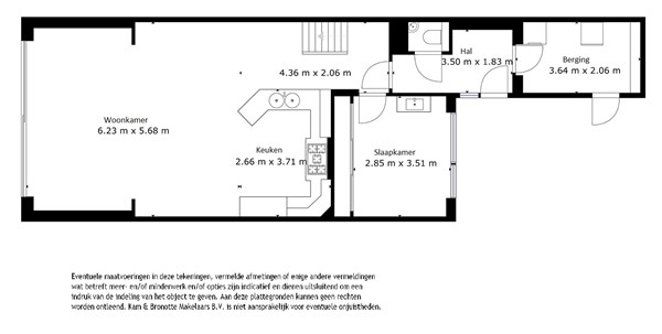 Floorplan - Karveel 59 25, 8242 WH Lelystad