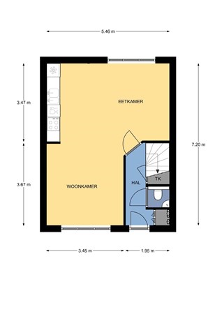 Floorplan - Rhônestraat 56, 8226 MC Lelystad