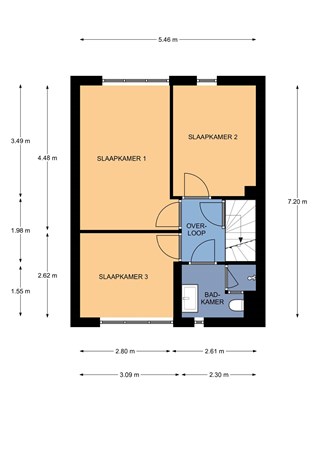 Floorplan - Rhônestraat 56, 8226 MC Lelystad