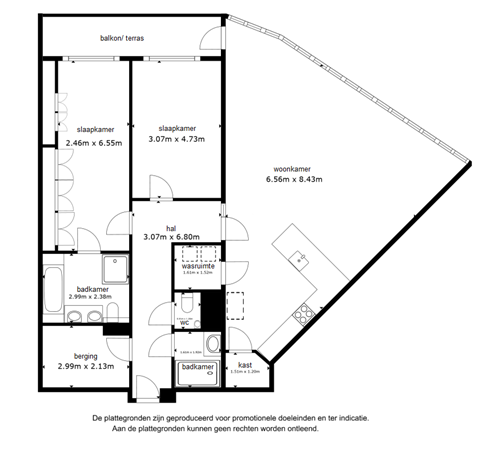 Floorplan - Lemmerstraat 131, 8244 DJ Lelystad