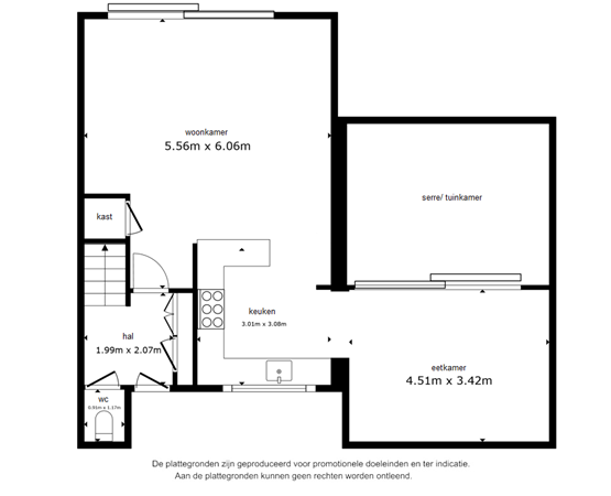 Floorplan - Botter 32 52, 8243 KL Lelystad