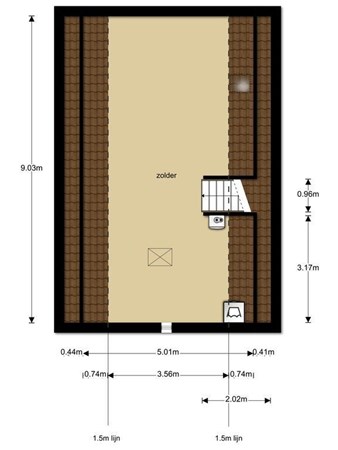 Floorplan - Vloedstraat 63, 8226 DK Lelystad