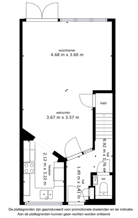 Floorplan - Strand 51, 8224 EC Lelystad