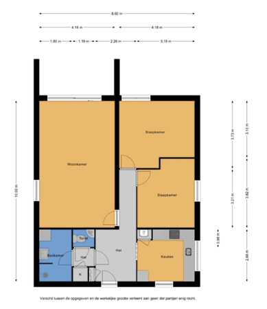 Floorplan - Archipel 17 54, 8224 GL Lelystad