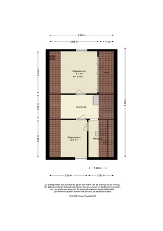Floorplan - Karveel 46 84, 8242 VE Lelystad