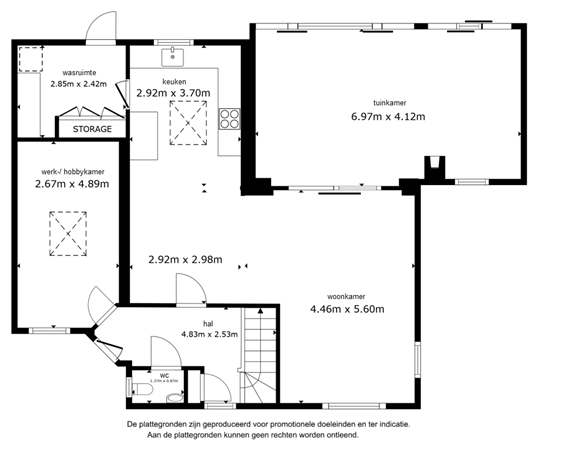 Floorplan - Gaasterland 8, 8245 CG Lelystad