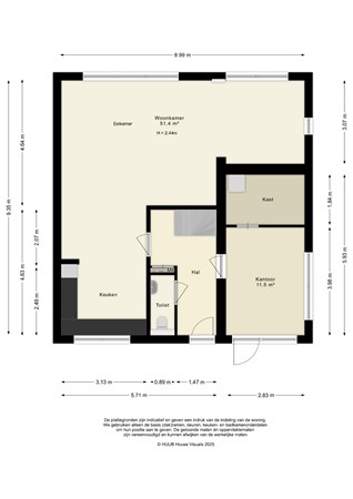 Floorplan - Spakenburglaan 43, 8244 DW Lelystad