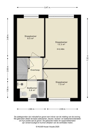 Floorplan - Rhônestraat 186, 8226 MG Lelystad