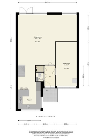 Floorplan - Assumburg 48, 8226 RB Lelystad