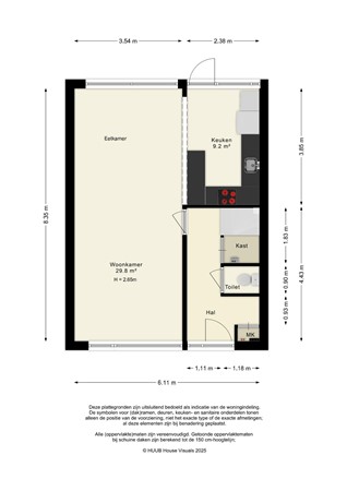 Floorplan - Botter 27 27, 8232 KM Lelystad
