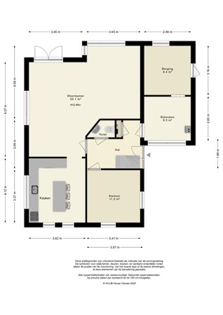 Floorplan - Beukenhof 217, 8212 EK Lelystad