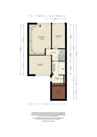 Floorplan - Plantage 125, 8212 VH Lelystad