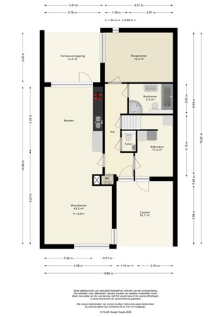 Floorplan - Hunsingo 30, 8245 DA Lelystad