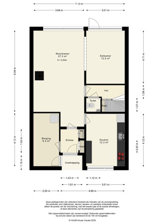 Floorplan - Botter 25 25, 8232 KN Lelystad