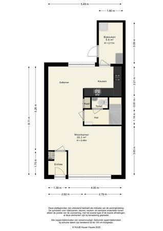 Floorplan - Lemmerstraat 40, 8244 DK Lelystad