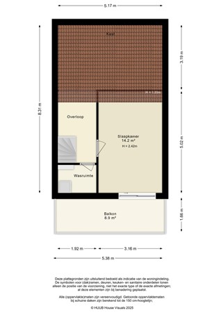 Floorplan - Vijfherenlanden 34, 8245 BA Lelystad