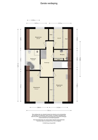 Floorplan - Westhoven 128, 8219 AE Lelystad