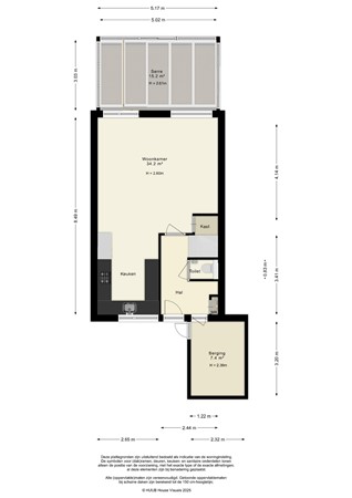 Floorplan - Punter 33 63, 8242 EP Lelystad
