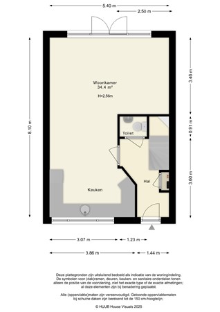 Floorplan - Rozengaard 18 10, 8212 DP Lelystad