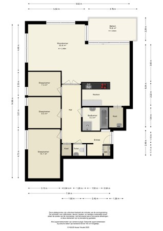 Floorplan - Kamp 11 13, 8225 DA Lelystad