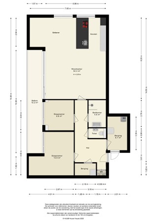 Floorplan - Rigastraat 201, 8232 RR Lelystad
