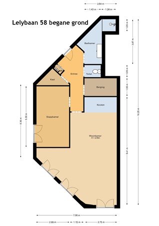 Floorplan - Lelybaan 56, 8242 KB Lelystad