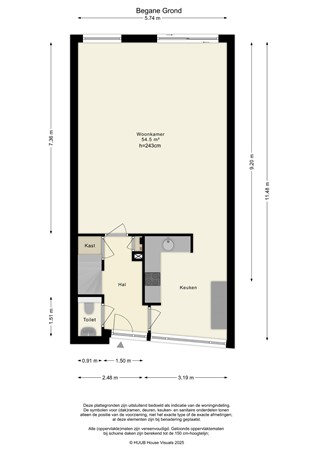 Floorplan - Rijnland 135, 8245 CT Lelystad