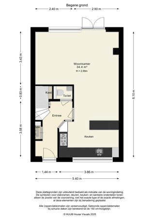 Floorplan - Rozengaard 18 8, 8212 DP Lelystad