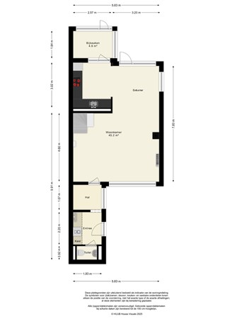 Floorplan - Wijngaard 45, 8212 CC Lelystad