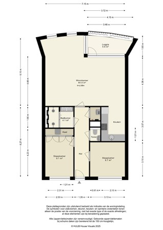 Floorplan - De Promesse 87, 8232 VX Lelystad