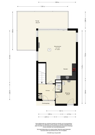 Floorplan - Duinvoet 48, 8242 RB Lelystad