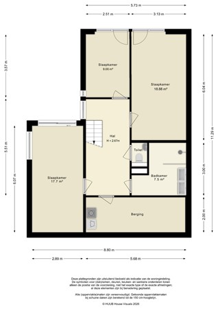 Floorplan - Duinvoet 48, 8242 RB Lelystad