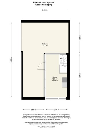 Floorplan - Rijnland 38, 8245 CV Lelystad