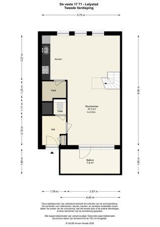 Floorplan - De Veste 17 71, 8231 JS Lelystad