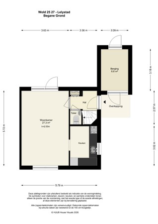 Floorplan - Wold 25 27, 8225 BJ Lelystad