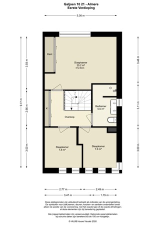 Floorplan - Galjoen 10 21, 8243 MH Lelystad