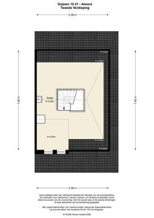 Floorplan - Galjoen 10 21, 8243 MH Lelystad