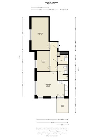 Floorplan - Voorhof 52, 8212 CP Lelystad