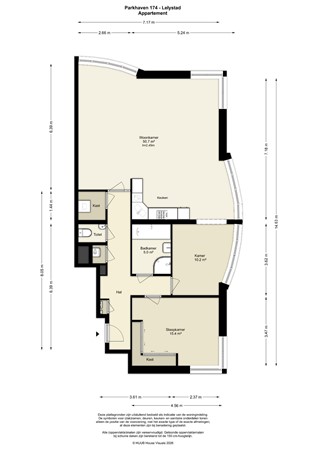 Floorplan - Parkhaven 174, 8242 PJ Lelystad