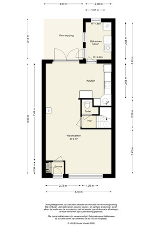 Floorplan - Horst 16 8, 8225 LK Lelystad