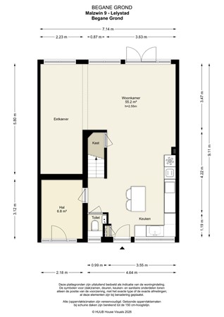 Floorplan - Malzwin 9, 8223 XE Lelystad