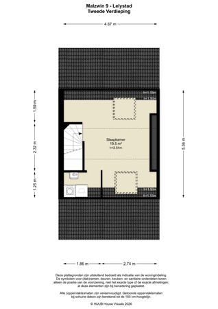 Floorplan - Malzwin 9, 8223 XE Lelystad