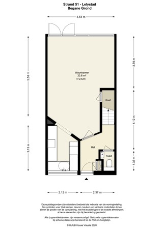 Floorplan - Strand 51, 8224 EC Lelystad