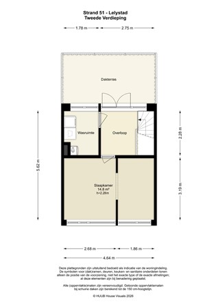 Floorplan - Strand 51, 8224 EC Lelystad