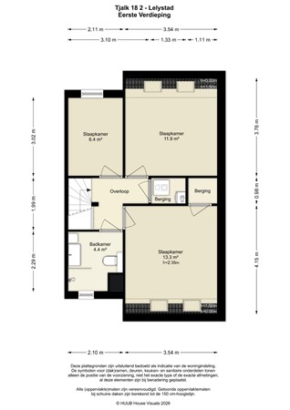 Floorplan - Tjalk 18 2, 8232 LM Lelystad