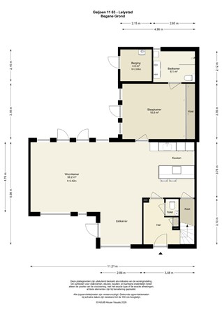 Floorplan - Galjoen 11 63, 8243 MK Lelystad