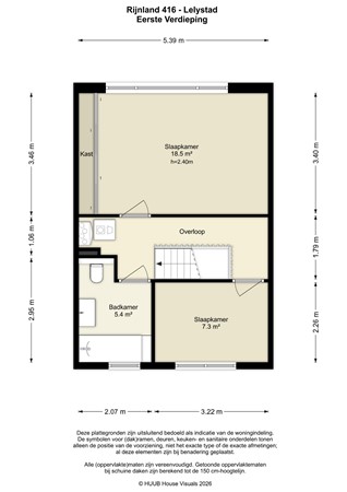 Floorplan - Rijnland 416, 8245 EH Lelystad
