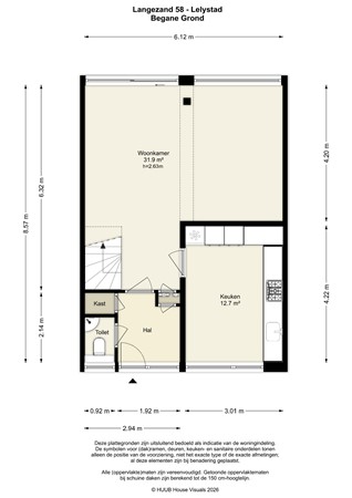 Floorplan - Langezand 58, 8223 WE Lelystad