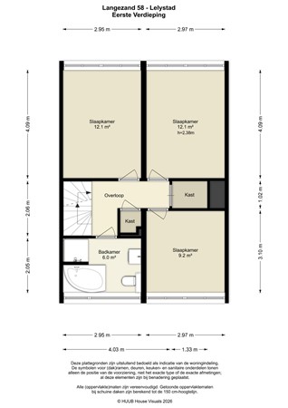 Floorplan - Langezand 58, 8223 WE Lelystad