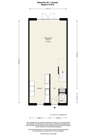 Floorplan - Waterbies 50, 8245 HN Lelystad